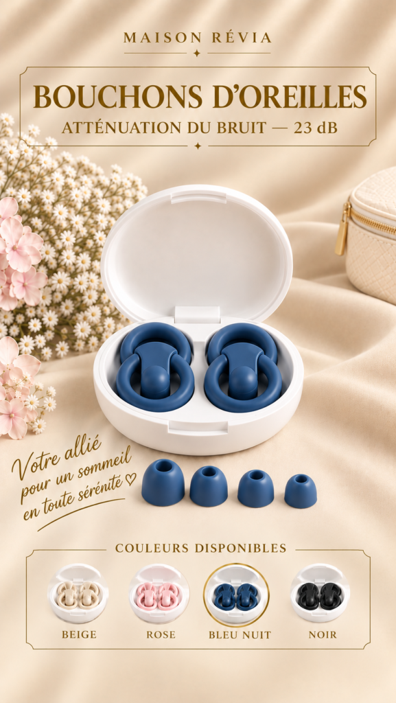 Bouchons d’oreilles Maison Révia avec étui de rangement