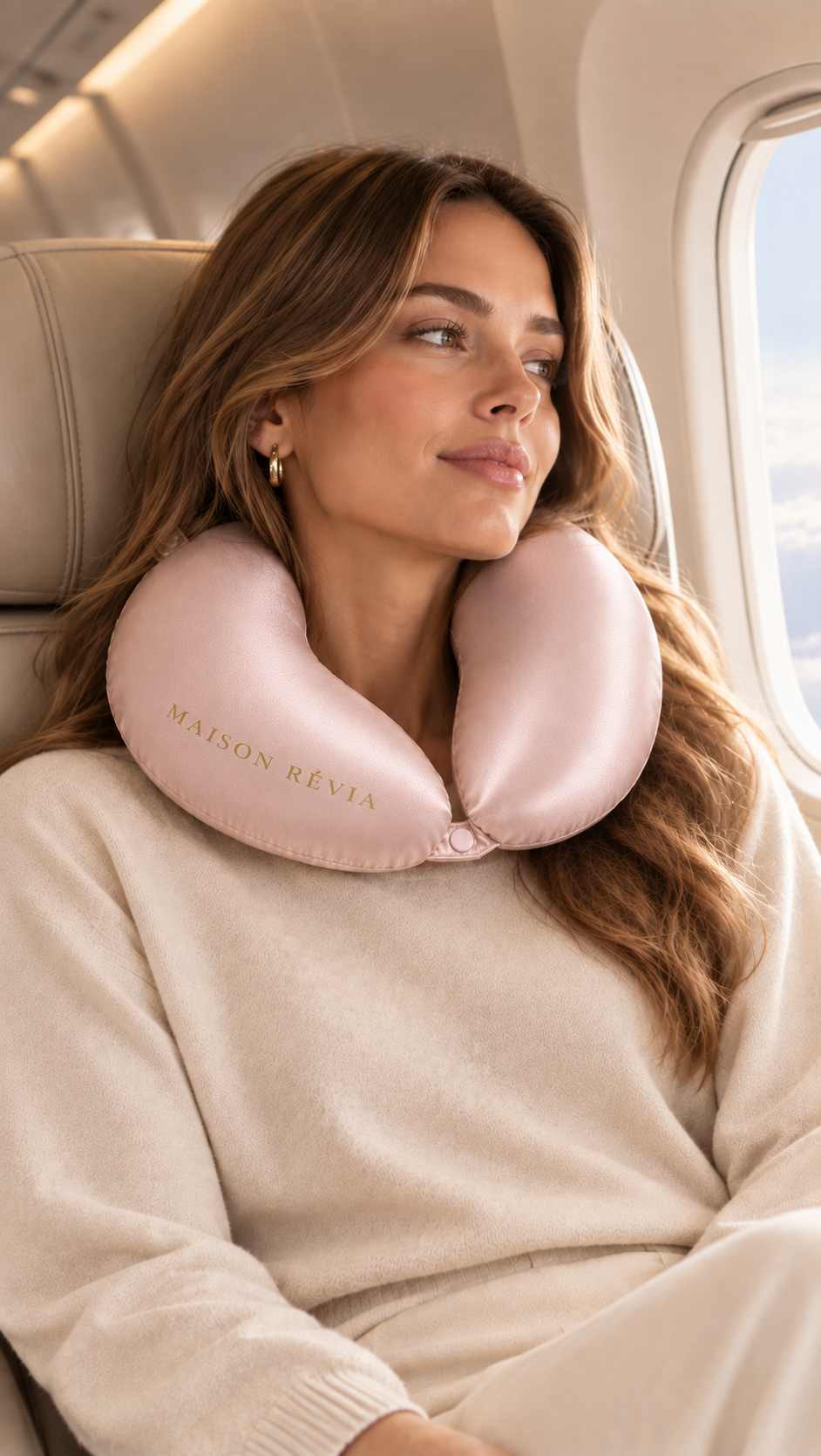 Coussin de voyage en U en soie de mûrier – Maison Révia