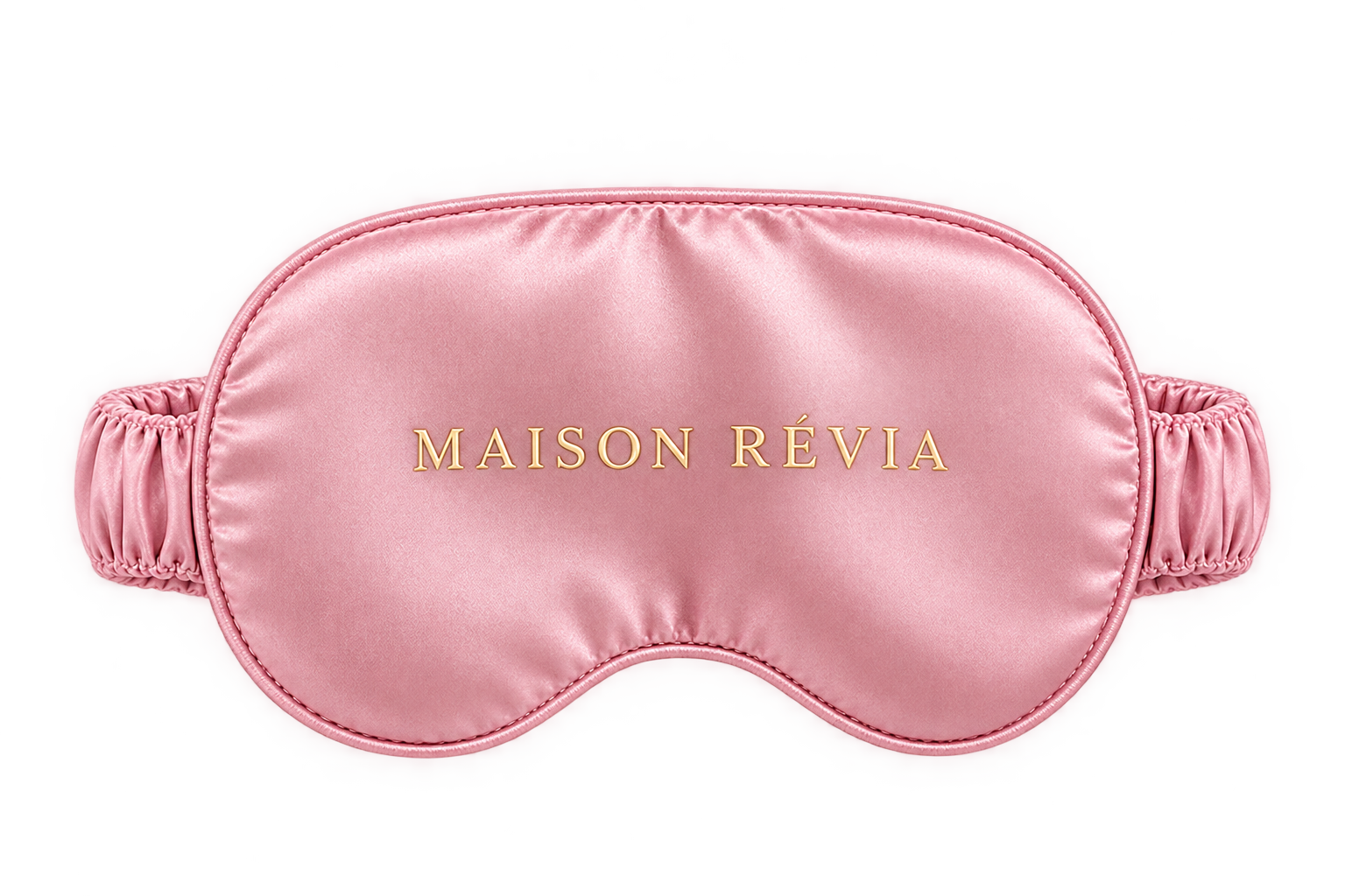 Masque de sommeil Maison Révia rose — vue de face