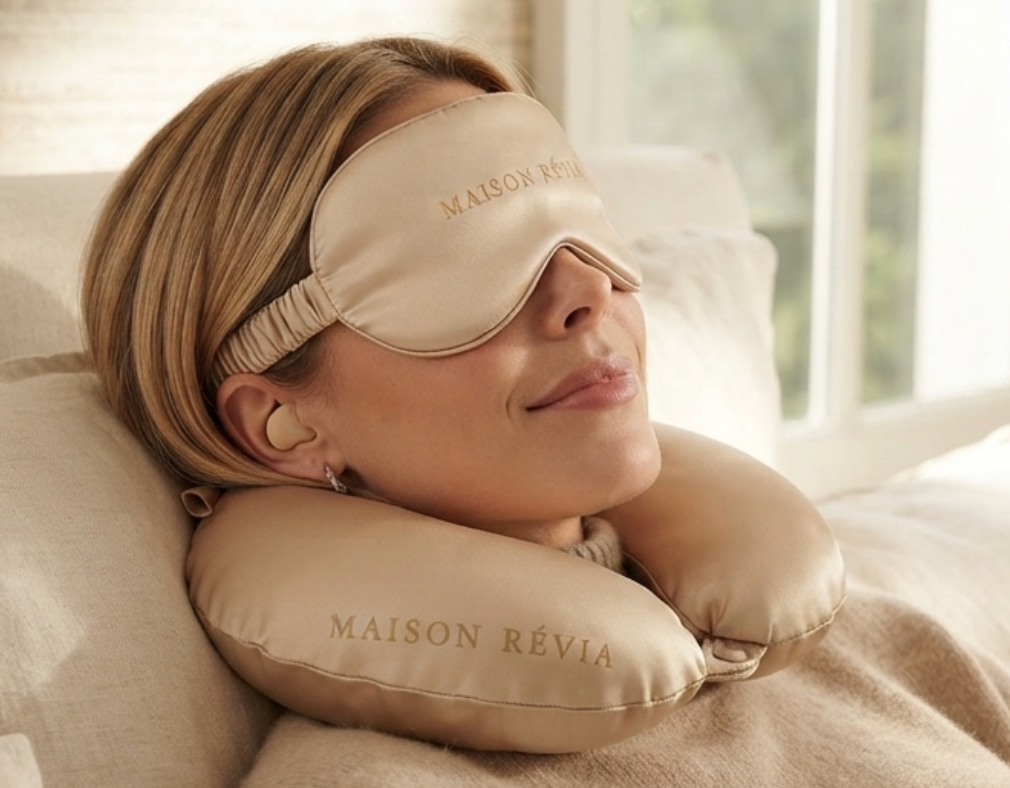 Masque Maison Révia porté par une cliente